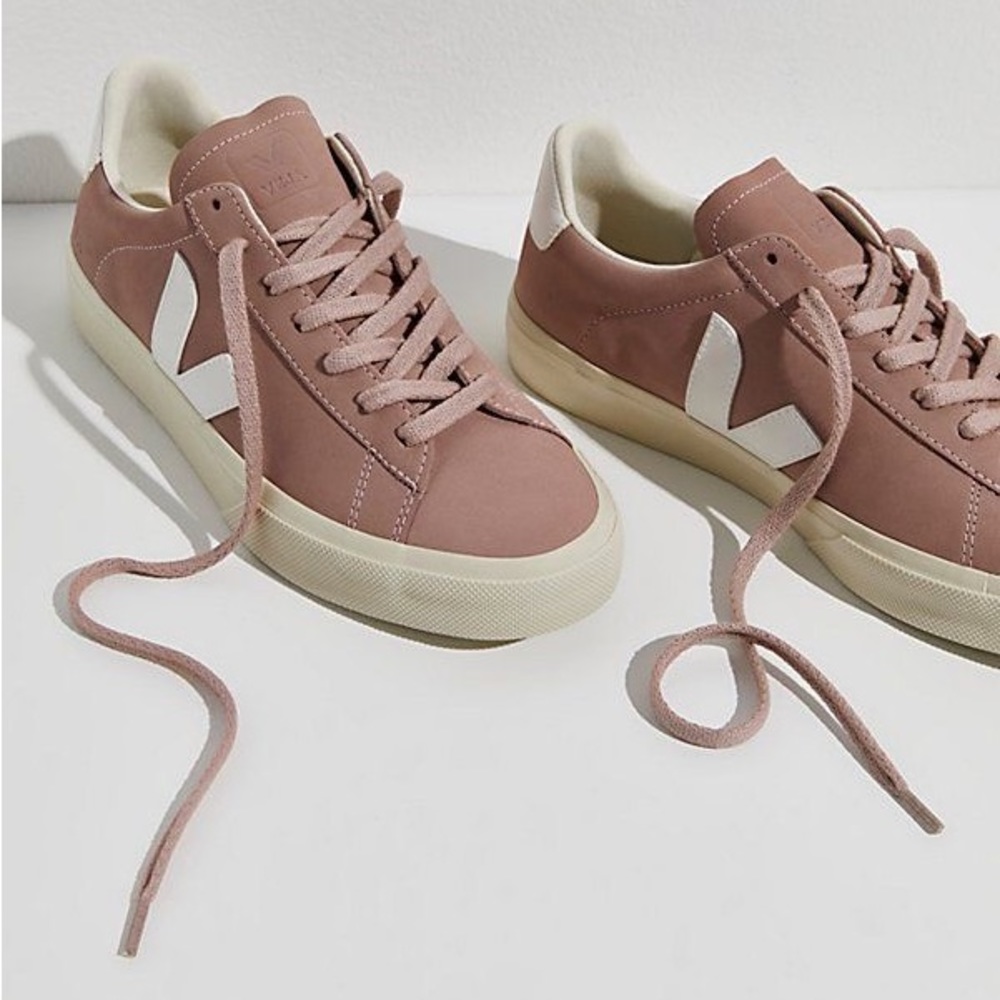 Veja Campo Low top sneakers in blush pink and white size 39